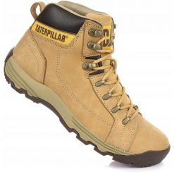Męskie buty trapery trekkingowe piaskowe CATERPILLAR CAT. Brązowe trekkingi męskie CATERPILLAR, na zimę, bez zapięcia. Za 429.00 zł.