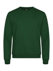 Clique Basic Roundneck bluza unisex, materiał przeciwmechaceniu – bottle green. Zielone bluzy damskie CLIQUE, l, bez wzorów, z bawełny, bez ramiączek, bez kaptura. Za 155.70 zł.