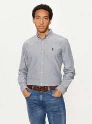 U.S. Polo Assn. Koszula MUP3516 Granatowy Regular Fit. Niebieskie koszule męskie U.S. Polo Assn., m, bez wzorów, z bawełny, bez kołnierzyka, bez ramiączek. Za 119.99 zł.