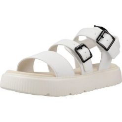 Sandały GEOX J SANDAL KODETTE GIR Biały. Białe sandały damskie Geox, bez wzorów, z syntetyku, bez obcasa, bez zapięcia. Za 200.99 zł.