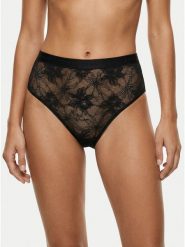 Tommy Hilfiger Figi klasyczne z wysokim stanem UW0UW06269 Czarny. Czarne majtki damskie Tommy Hilfiger, z syntetyku. Za 149.99 zł.