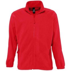 Bluza Polarowa Unisex Dla Dorosłych North. Czerwone bluzy damskie SOL'S, na zimę, s, bez wzorów, z polaru, sportowe, bez ramiączek, bez kaptura. Za 109.99 zł.