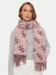Guess Szalik AW5217 VIS03 Fioletowy. Fioletowe rękawiczki damskie Guess, z aplikacjami, z materiału. Za 249.99 zł.