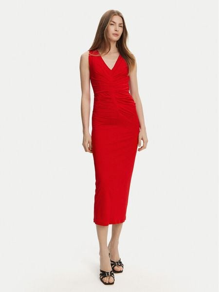 Marella Sukienka koktajlowa Harald 2513621022 Czerwony Slim Fit. Czerwone sukienki damskie Marella, xl, bez wzorów, z wiskozy, wizytowe, bez kołnierzyka, bez ramiączek. Za 589.99 zł.