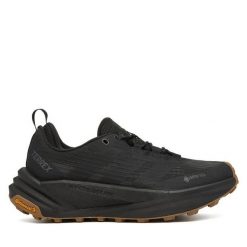 Trekkingi adidas. Czarne buty zimowe męskie Adidas, bez wzorów, z gore-texu, bez obcasa, bez zapięcia. Za 799.99 zł.