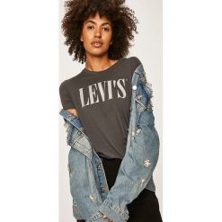 Levi's - T-shirt. Szare t-shirty damskie Levi's®, l, bez wzorów, z bawełny, bez kołnierzyka, bez ramiączek. Za 99.90 zł.