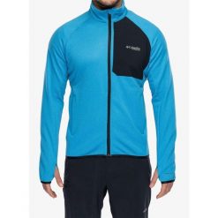 Bluza bez kaptura męska Columbia Triple Canyon Grid Fleece Full Zip II. Niebieskie bluzy męskie Columbia, na zimę, m, bez wzorów, sportowe, bez ramiączek, bez kaptura. Za 373.99 zł.