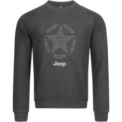 Bluza Jeep® dla mężczyzn z okrągłym dekoltem i gwiazdkowym wzorem. Bluzy męskie Jeep, m, bez wzorów, z bawełny, casualowe, bez ramiączek, bez kaptura. Za 207.99 zł.