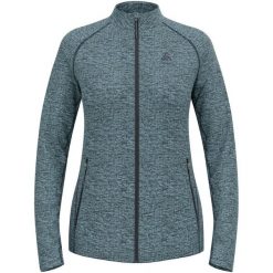 Bluza rozpinana damska ODLO Mid layer full zip TENCIA. Niebieskie bluzy damskie ODLO, l, bez wzorów, z materiału, bez ramiączek, bez kaptura. Za 449.99 zł.