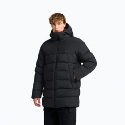 Kurtka ocieplana męska Jack Wolfskin Icy Hollow Hooded. Czarne kurtki męskie Jack Wolfskin, m, bez wzorów, z materiału, bez kaptura. Za 1,259.00 zł.