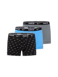 Nike Bokserki w 3-paku Mężczyźni Bawełna czarny|szary|niebieski, M. Czarne bokserki męskie Nike, bez wzorów, z bawełny. Za 179.95 zł.
