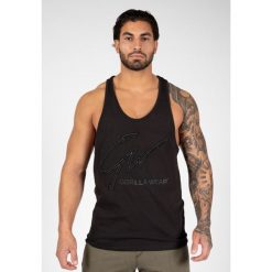 Tank Top fitness męski Gorilla Wear Evansville. Czarne koszulki sportowe męskie GORILLA WEAR, m, bez wzorów, bez ramiączek, na fitness i siłownię. Za 168.50 zł.