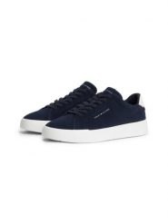 Tommy Hilfiger skórzane trampki Mężczyźni skóra niebieski, 42. Niebieskie trampki męskie Tommy Hilfiger, bez wzorów, ze skóry, eleganckie, bez zapięcia. Za 549.95 zł.