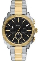 Zegarek Fossil Zegarek Męski Fossil Machine FS6159 Chronograph Bicolor Black Dial. Czarne zegarki męskie FOSSIL, bez wzorów. Za 570.99 zł.