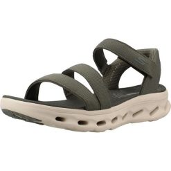 Sandały SKECHERS GO WALK GLIDE STEP 2.0 Zielony. Zielone sandały damskie Skechers, bez wzorów, z materiału, bez obcasa, bez zapięcia. Za 331.99 zł.