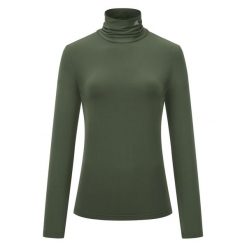 Sweter damski Euro-Star Sofia. Zielone swetry nierozpinane damskie EURO-STAR, na zimę, l, bez wzorów, ze skóry, eleganckie, bez kołnierzyka, bez ramiączek. Za 184.50 zł.