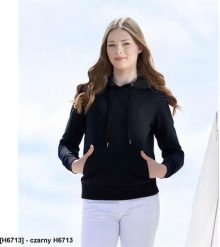 Ardon Damska bluza kangurek elastyczny śćiągacz pa i rękawy % bawełna, % poliester, g/m czarny H6713 M. Czarne bluzy damskie Ardon, m, bez wzorów, z bawełny, bez ramiączek, bez kaptura. Za 103.54 zł.