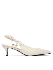 Furla Czółenka Poppy Slingback YM24FPO X30000 CN 1704S Kremowy. Białe czółenka damskie Furla, bez wzorów, ze skóry, bez obcasa, bez zapięcia. Za 969.99 zł.