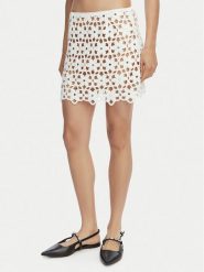 MICHAEL Michael Kors Spódnica mini MS670M4KNE Biały Regular Fit. Białe spódnice damskie MICHAEL Michael Kors, m, bez wzorów, z syntetyku, mini, trapezowe. Za 859.99 zł.