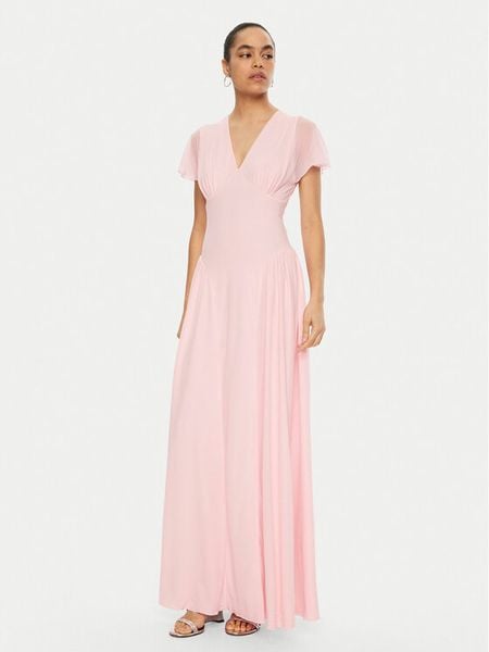 ROTATE Sukienka wieczorowa 113630 Różowy Regular Fit. Czerwone sukienki damskie ROTATE, bez wzorów, z syntetyku, wizytowe, bez kołnierzyka, bez ramiączek. Za 609.99 zł.