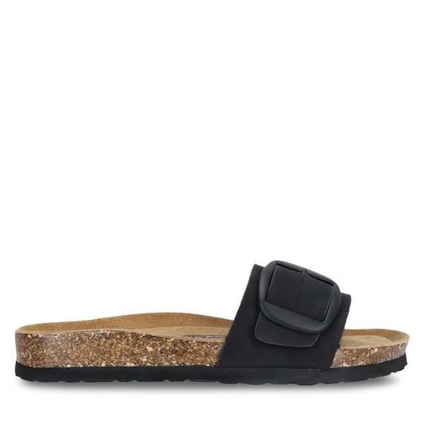 Klapki CRUZ. Czarne klapki damskie CRUZ, bez wzorów, bez obcasa, bez zapięcia. Za 119.99 zł.