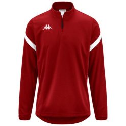 Bluza dresowa 1/2 zip Kappa Dolvole. Białe bluzy męskie Kappa, bez wzorów, z dresówki, sportowe, bez ramiączek, bez kaptura. Za 207.50 zł.