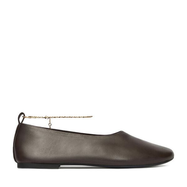 Baleriny GINO ROSSI. Brązowe balerinki damskie Gino Rossi, bez wzorów, bez obcasa, bez zapięcia. Za 145.99 zł.