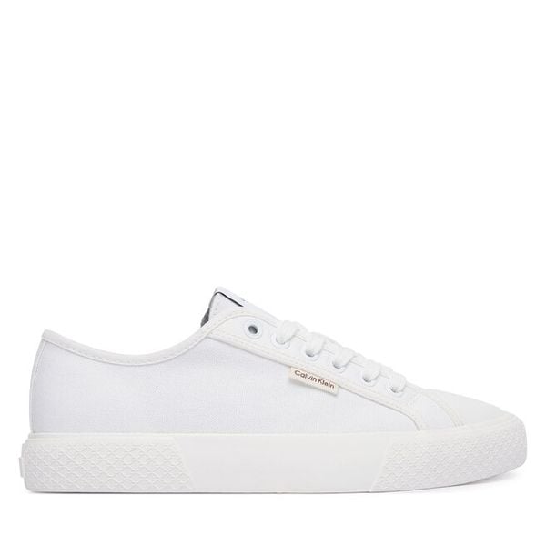Trampki Calvin Klein. Białe trampki i tenisówki damskie Calvin Klein, bez wzorów, bez zapięcia. Za 199.99 zł.