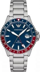 ZEGAREK MĘSKI EMPORIO ARMANI AR11590 - Diver GMT (zi112b). Zegarki męskie Emporio Armani, bez wzorów. Za 1,057.52 zł.