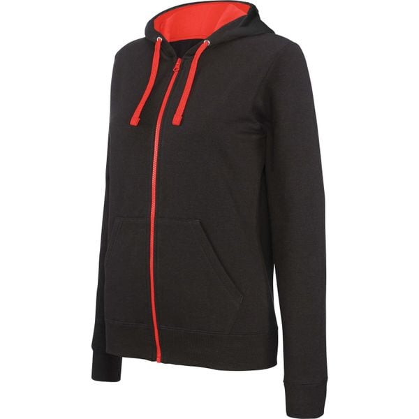 Bluza z kapturem Kariban Contrastée. Czarne bluzy damskie KARIBAN, l, bez wzorów, z bawełny, bez ramiączek, z kapturem. Za 179.00 zł.