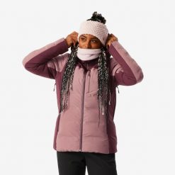 Kurtka narciarska damska Wedze Warm 900. Czerwone kurtki sportowe damskie WED'ZE, na zimę, m, bez wzorów, z włókna, bez ramiączek, bez kaptura, narciarskie. Za 449.99 zł.