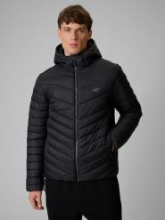 4F Kurtka z wypełnieniem syntetycznym męska - czarna XXL. Czarne kurtki męskie 4F, m, bez wzorów, z materiału, klasyczne, bez kaptura. Za 269.99 zł.