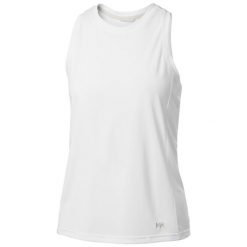 Damski tank top Helly Hansen Sval. Białe topy damskie Helly Hansen, bez wzorów, z materiału, bez kołnierzyka, bez ramiączek. Za 188.50 zł.