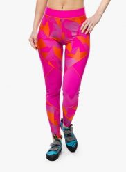 Legginsy wspinaczkowe La Sportiva Dimension Tights. Czerwone legginsy damskie La Sportiva, bez wzorów, z materiału. Za 263.99 zł.