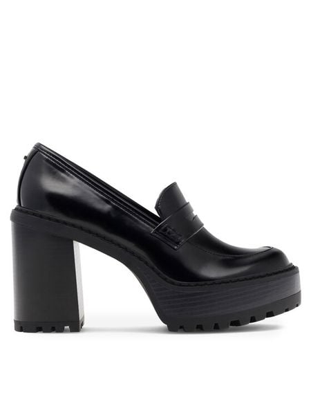 Nine West Półbuty NAHIDA 13151T Czarny. Czarne półbuty damskie Nine West, bez wzorów, z syntetyku, bez obcasa, na obcasie, bez zapięcia. Za 229.99 zł.