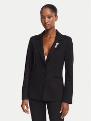 Marella Marynarka Gommoso 2623916034 Czarny Slim Fit. Czarne marynarki i żakiety damskie Marella, bez wzorów, z wiskozy, bez kołnierzyka, bez ramiączek. Za 1,354.00 zł.