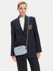 Guess Torebka Noelle II HWZG96 72140 Błękitny. Niebieskie torebki wizytowe damskie Guess, z aplikacjami, ze skóry, bez dodatków. Za 289.99 zł.