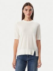 Liu Jo Bluzka WF6419 MA16R Kremowy Regular Fit. Białe bluzki damskie Liu Jo, l, bez wzorów, z syntetyku, bez kołnierzyka, bez ramiączek. Za 389.99 zł.