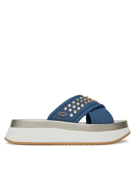 Liu Jo Klapki DreamySandal 05 BA5091 TX474 Niebieski. Niebieskie klapki damskie Liu Jo, bez wzorów, z materiału, bez obcasa, bez zapięcia. Za 629.99 zł.