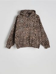 Bluza w zwierzęcy wzór - wielobarwny. Bluzy damskie Reserved, l, bez wzorów, z bawełny, bez ramiączek, bez kaptura. W wyprzedaży za 79.99 zł.