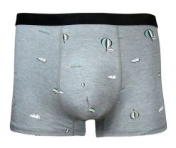 Bokserki Obcisłe, Szare w Balony, Bawełniane, Majtki z Elastanem -ALTIES. Szare bokserki męskie Alties, bez wzorów, z bawełny. Za 35.00 zł.