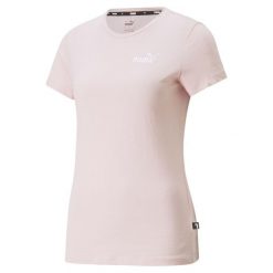Koszulka fitens damska Puma ESS+ Embroidery Tee. Czerwone bluzki damskie Puma, s, bez wzorów, sportowe, bez kołnierzyka, bez ramiączek. W wyprzedaży za 83.35 zł.