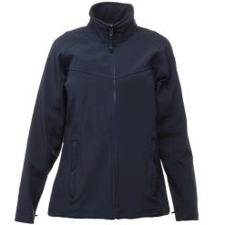 Damska Kurtka Wiatroodporna Softshell. Brązowe kurtki sportowe damskie Regatta, xl, bez wzorów, z softshellu, bez ramiączek, bez kaptura, trekkingowe. Za 194.99 zł.