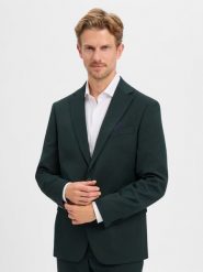 Finshley & Harding marynarka z kolekcji modułowej Mężczyźni Modern Fit zielony, 50. Zielone garnitury męskie Finshley & Harding, m, bez wzorów, biznesowe. Za 699.95 zł.