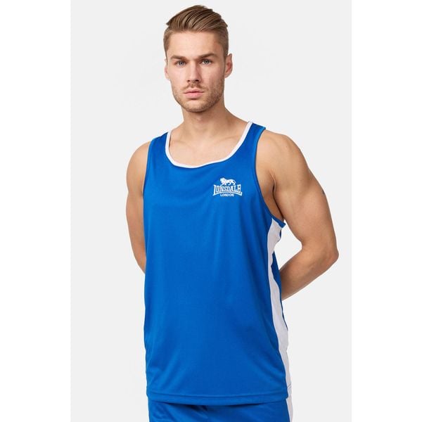 Tank top Lonsdale Amateur. Niebieskie koszulki sportowe męskie Lonsdale, bez wzorów, bez ramiączek, na fitness i siłownię. Za 168.50 zł.