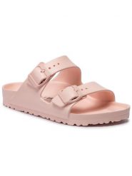 Birkenstock Klapki Arizona 1014614 Różowy. Czerwone klapki damskie Birkenstock, bez wzorów, z tworzywa sztucznego, bez obcasa, bez zapięcia. Za 249.99 zł.