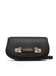 Guess Torebka Mimina HWBG80 15200 Czarny. Czarne listonoszki damskie Guess, z aplikacjami, ze skóry, bez dodatków. Za 449.99 zł.