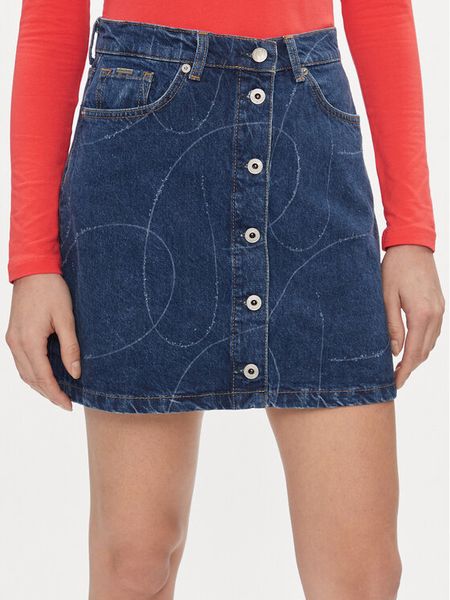 Pepe Jeans Spódnica jeansowa Winnie PL901097 Granatowy Regular Fit. Niebieskie spódnice damskie Pepe Jeans, xxs, bez wzorów, z bawełny. Za 329.99 zł.