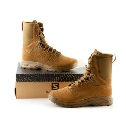 Buty trekkingowe damskie Salomon Guardian CSWP. Brązowe obuwie trekkingowe damskie Salomon, bez zapięcia. W wyprzedaży za 429.49 zł.