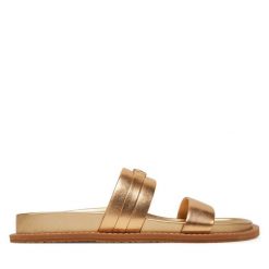 Klapki MICHAEL Michael Kors. Żółte klapki damskie MICHAEL Michael Kors, bez wzorów, bez obcasa, bez zapięcia. Za 399.99 zł.